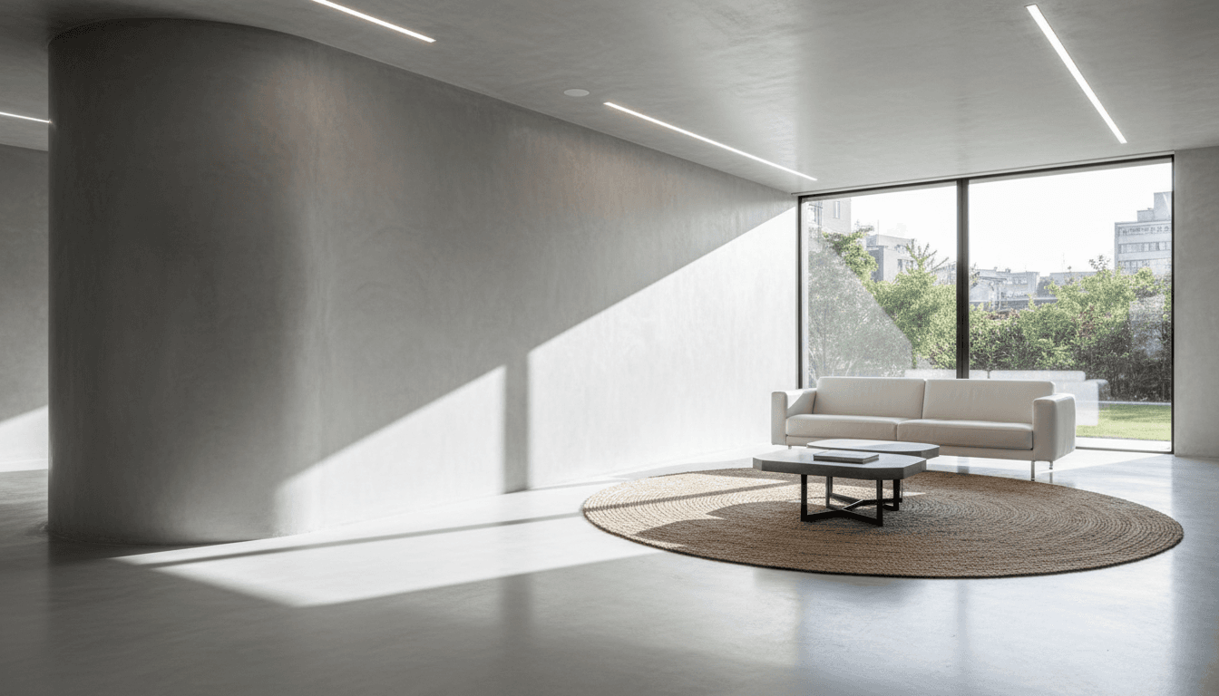 Restored concrete surface with a smooth, even finish